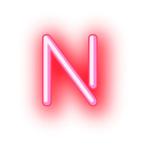 letter n pink