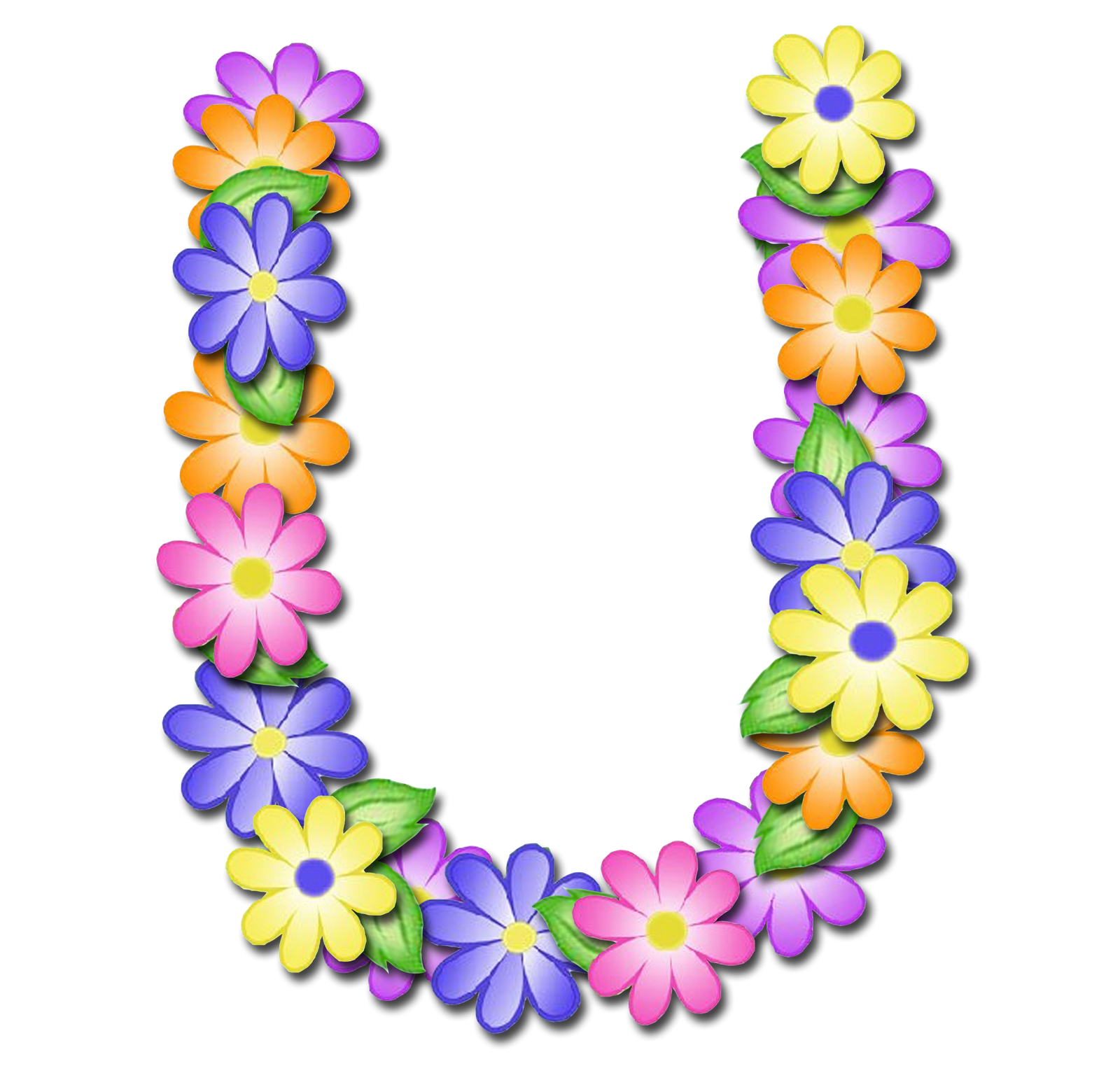 Floral Alphabet Clipart Transparent PNG Hd, Floral Alphabet U With