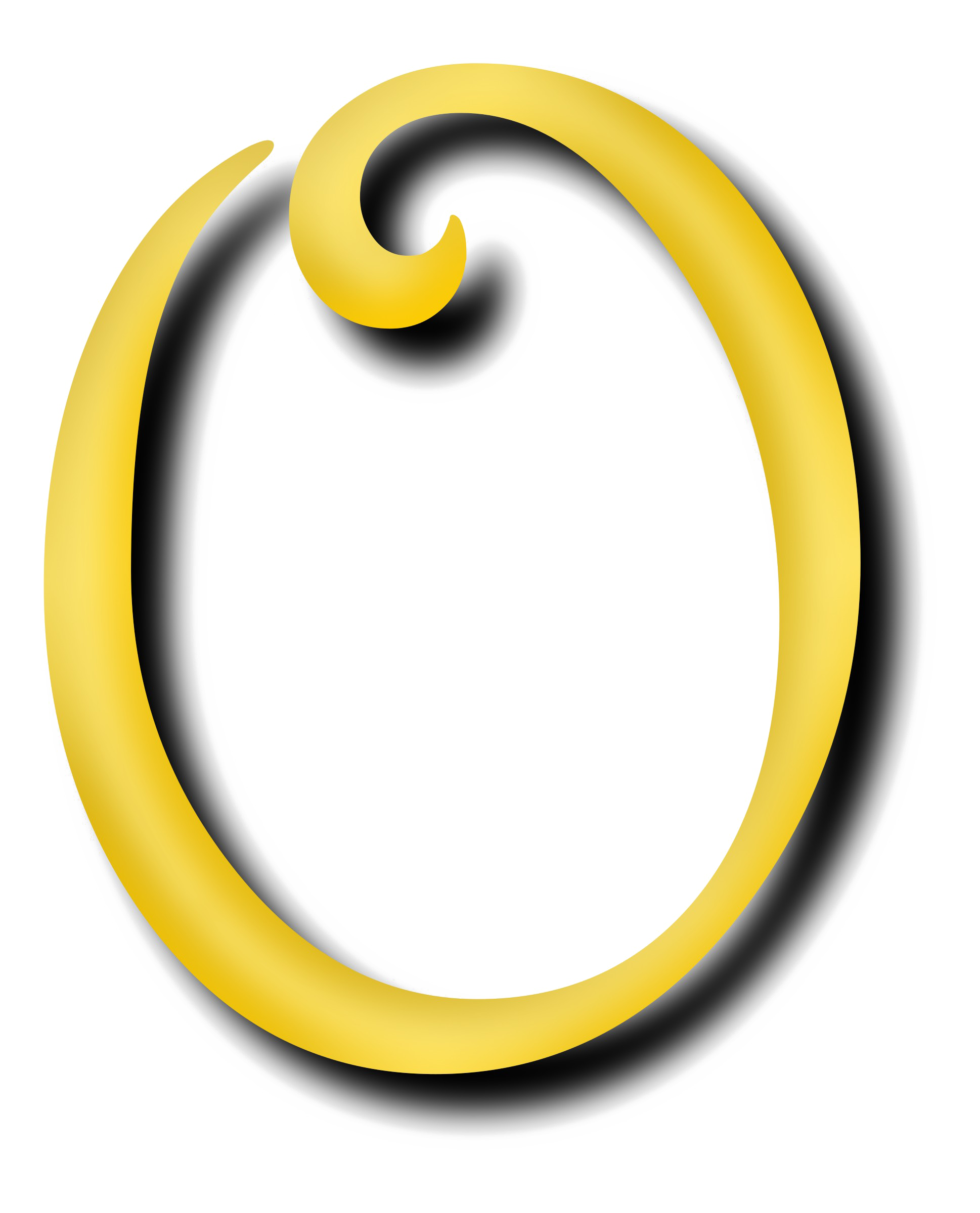 the letter o in gold