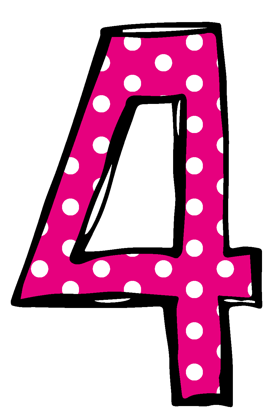 pink number 1 clipart