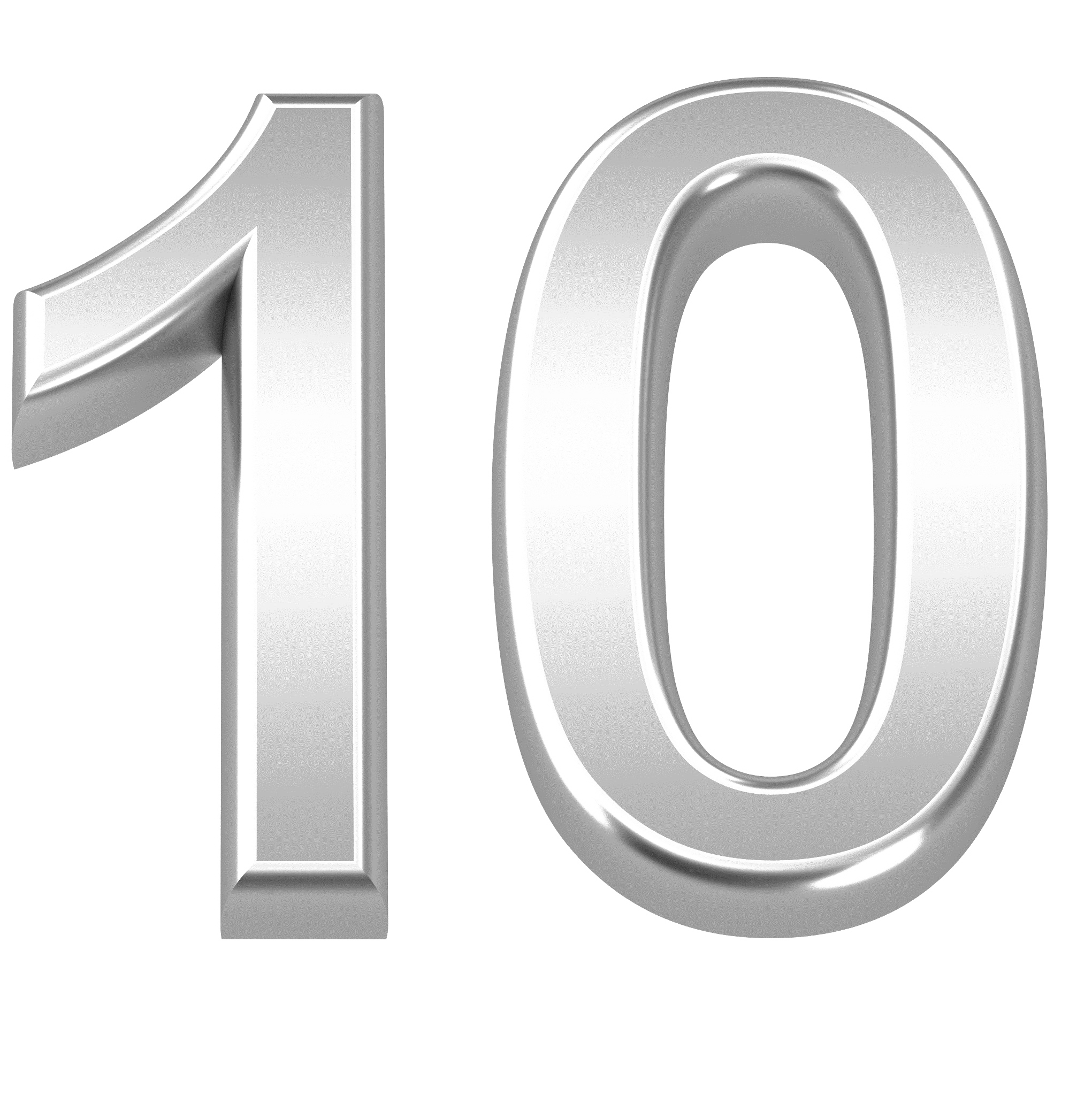 number 10 clipart black and white