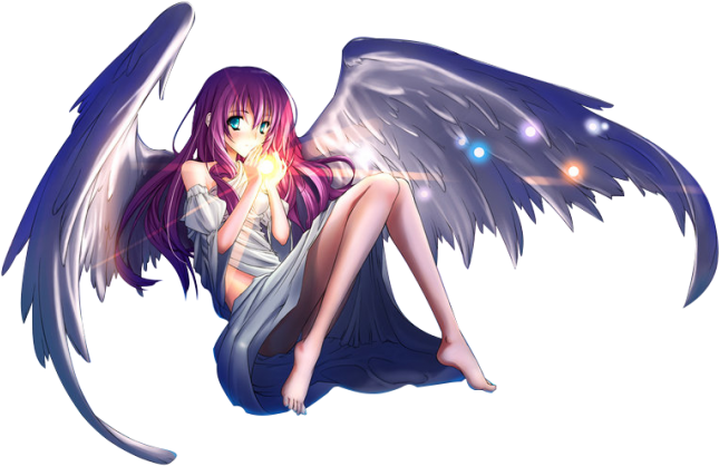 Anjo anime girl PNG transparente