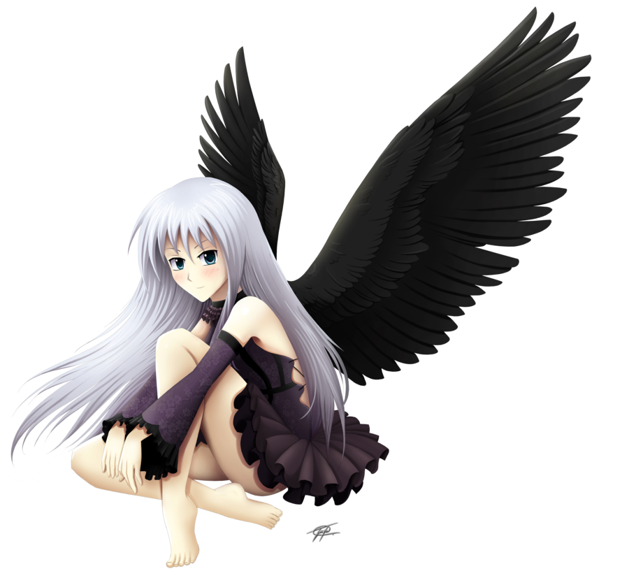 beautiful anime dark angel