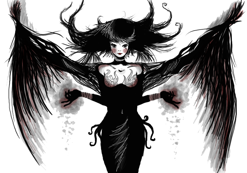 angel of darkness drawing