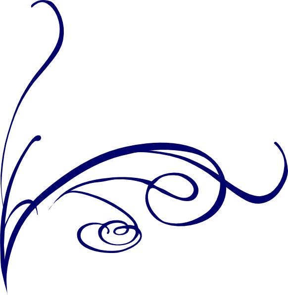 blue corner swirl designs