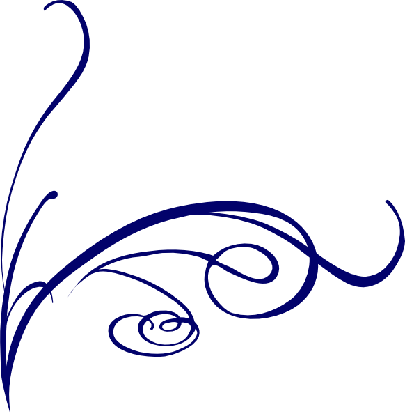 blue corner swirl design