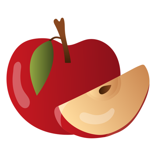 apple slice clipart