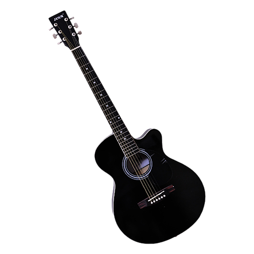 Chitarra acustica vettoriale nera PNGChitarra acustica vettoriale nera PNG  