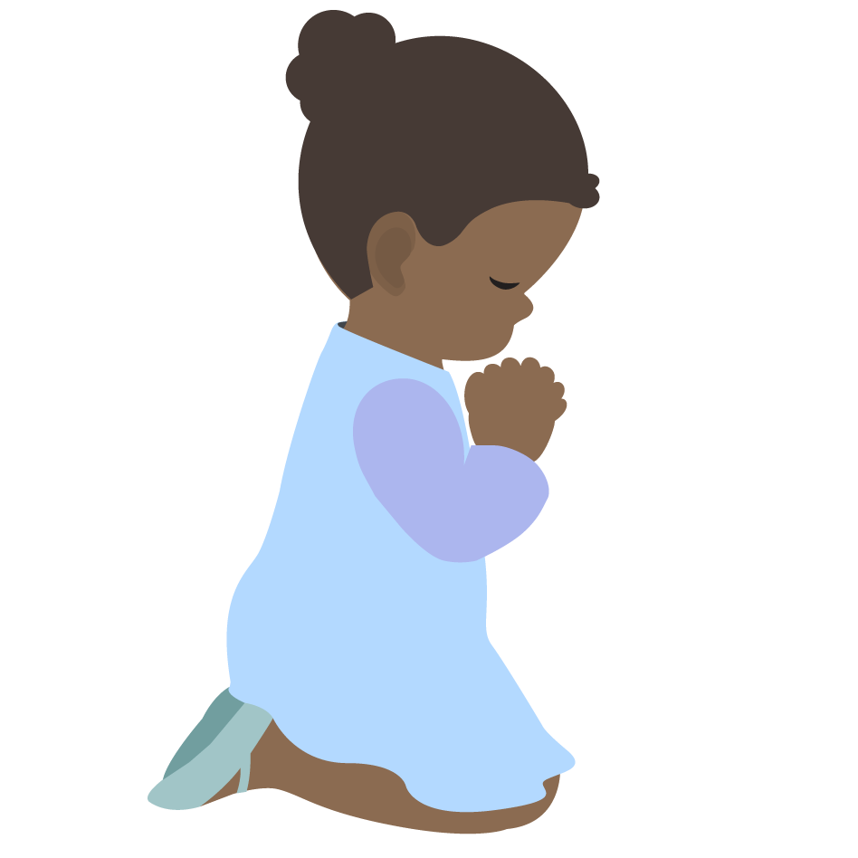 black baby praying