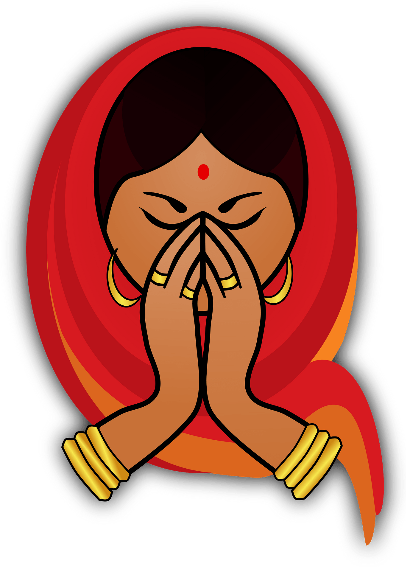 praying woman clipart