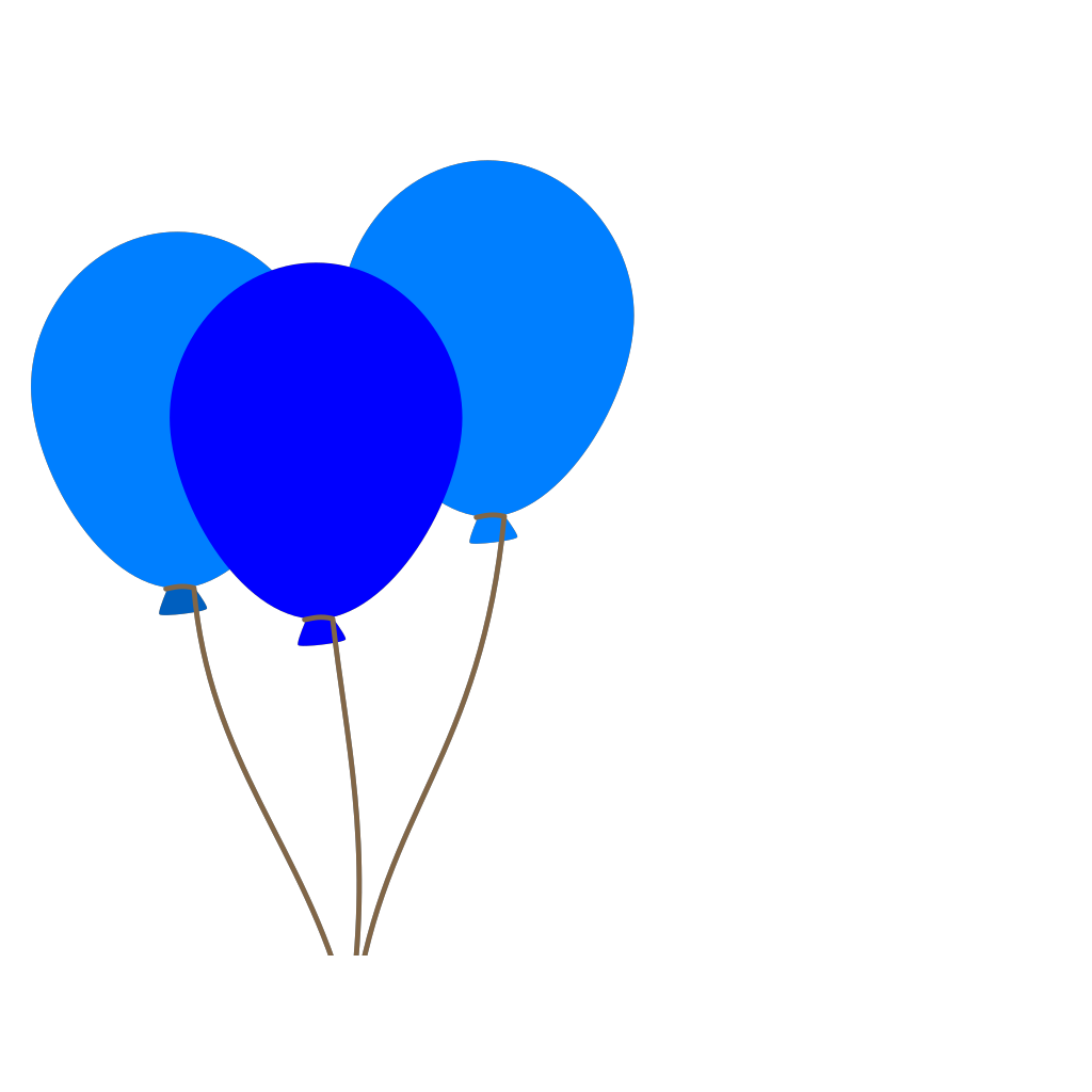 blue balloons clipart