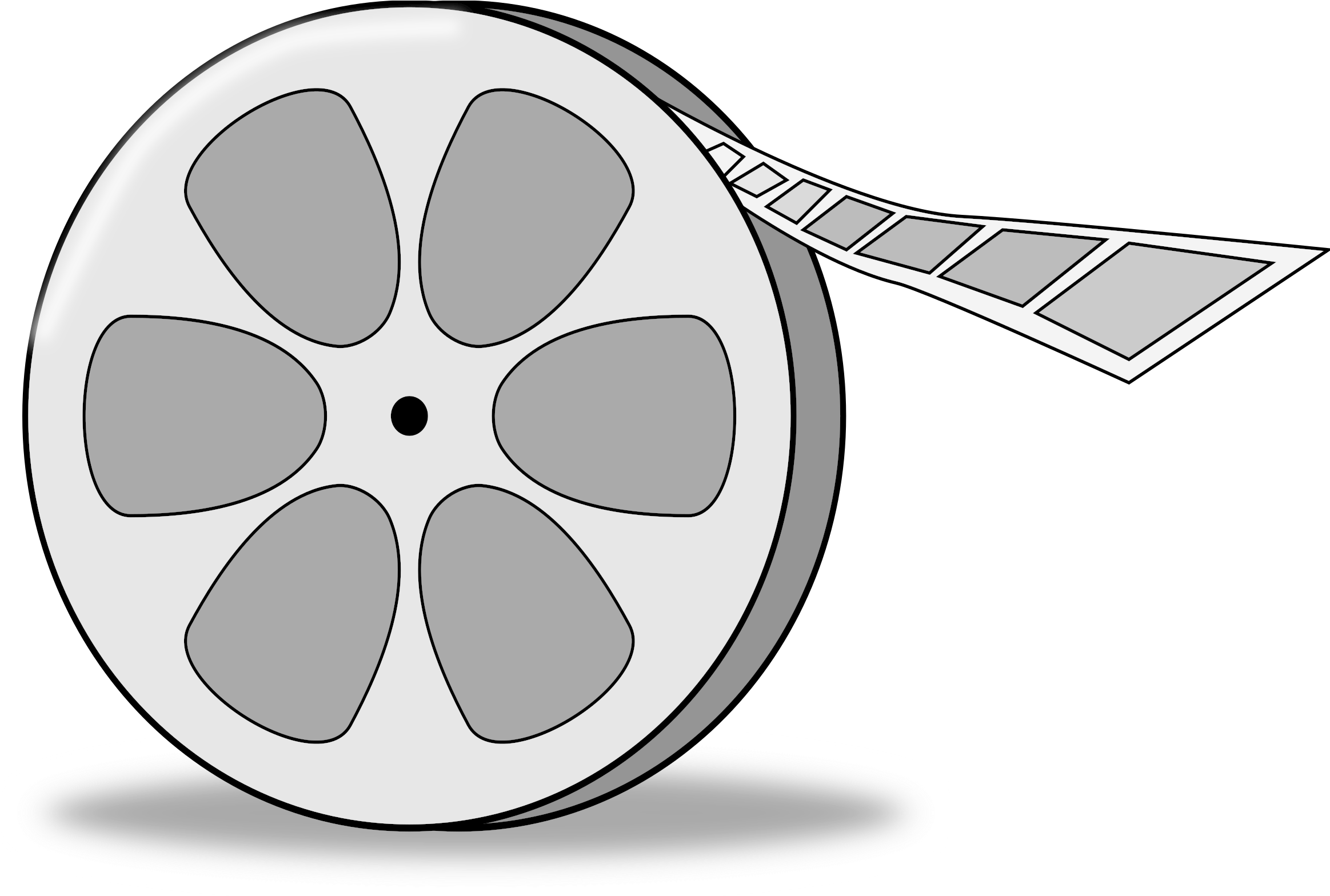 movie reel clipart black and white