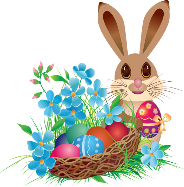 Easter Bunny Easter Basket Easter Egg PNG - Free Download