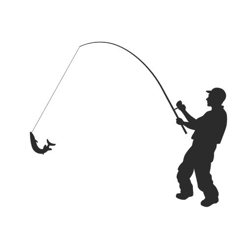 Download Black Pole Vector Rod Fishing HQ PNG Image