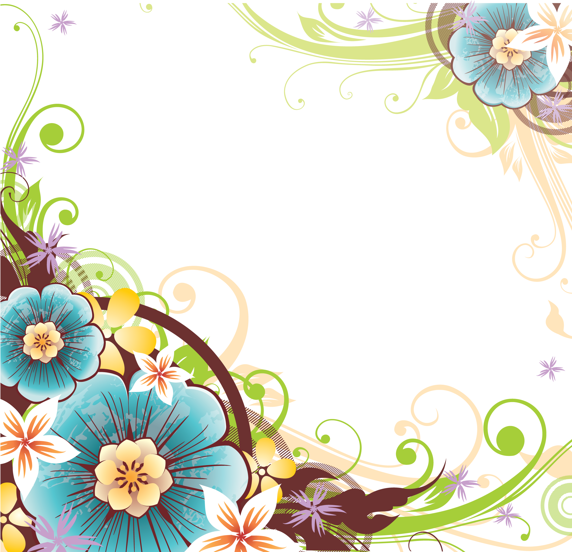 Download Vector Corner Flower Free Clipart HQ HQ PNG Image