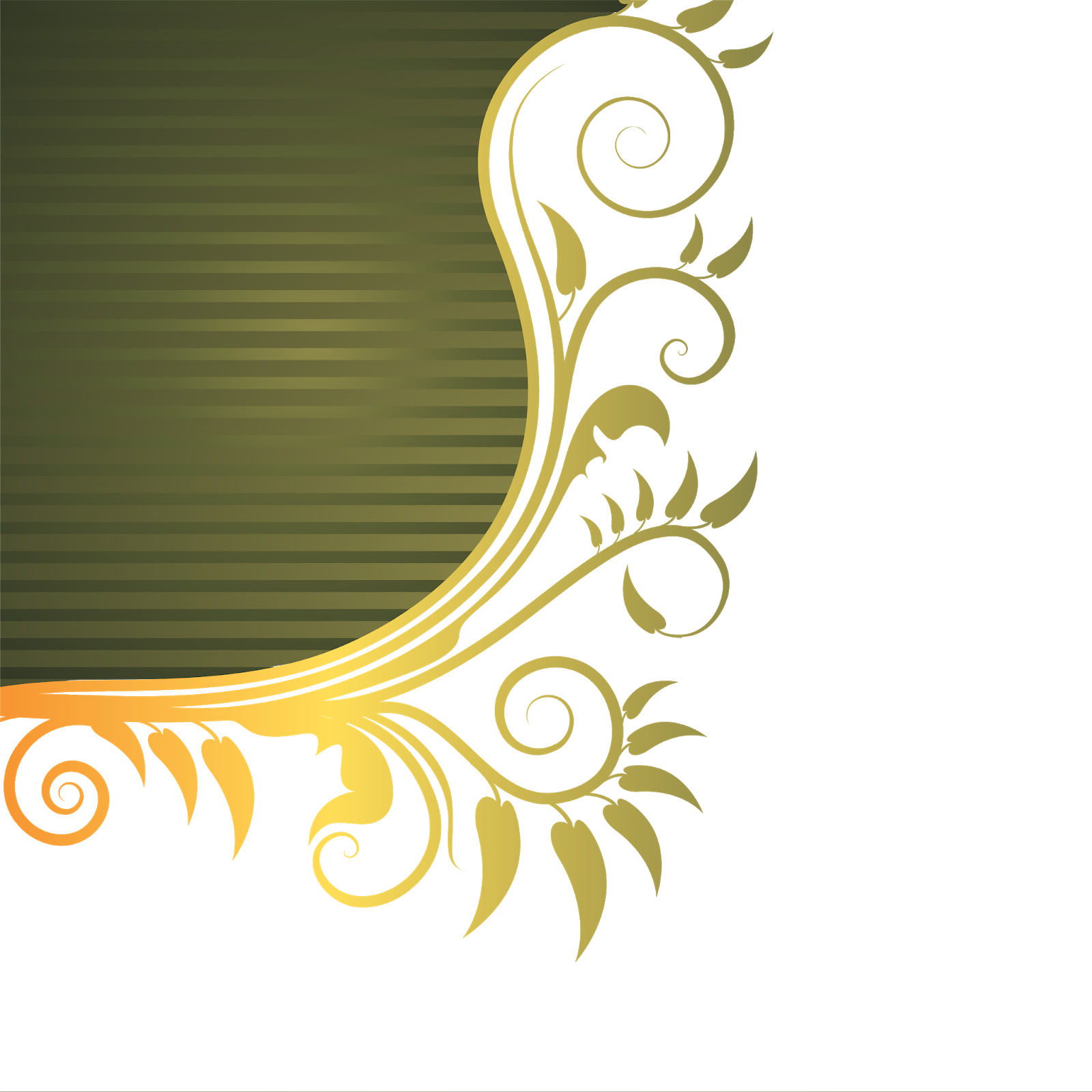 Golden floral pattern on transparent background PNG - Similar PNG