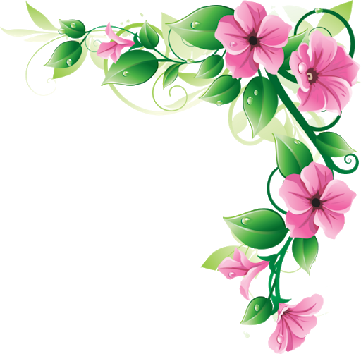 Corner Flower transparent background PNG cliparts free download