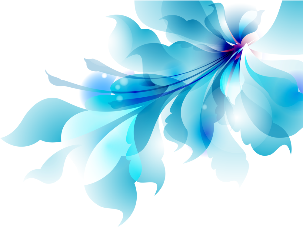 blue flower design