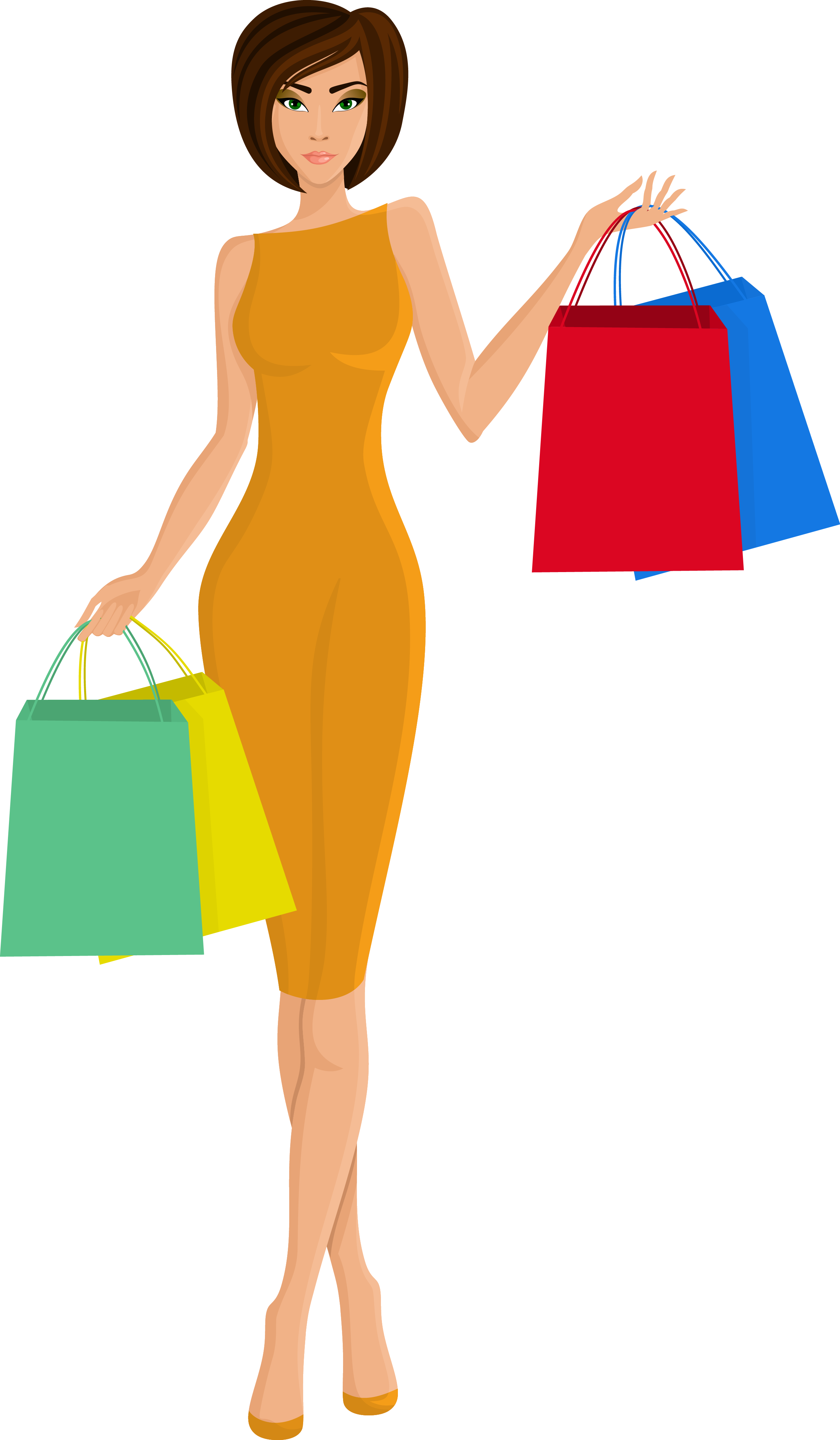 Shopping Cartoon Illustration, Shopping Fashion Women transparent