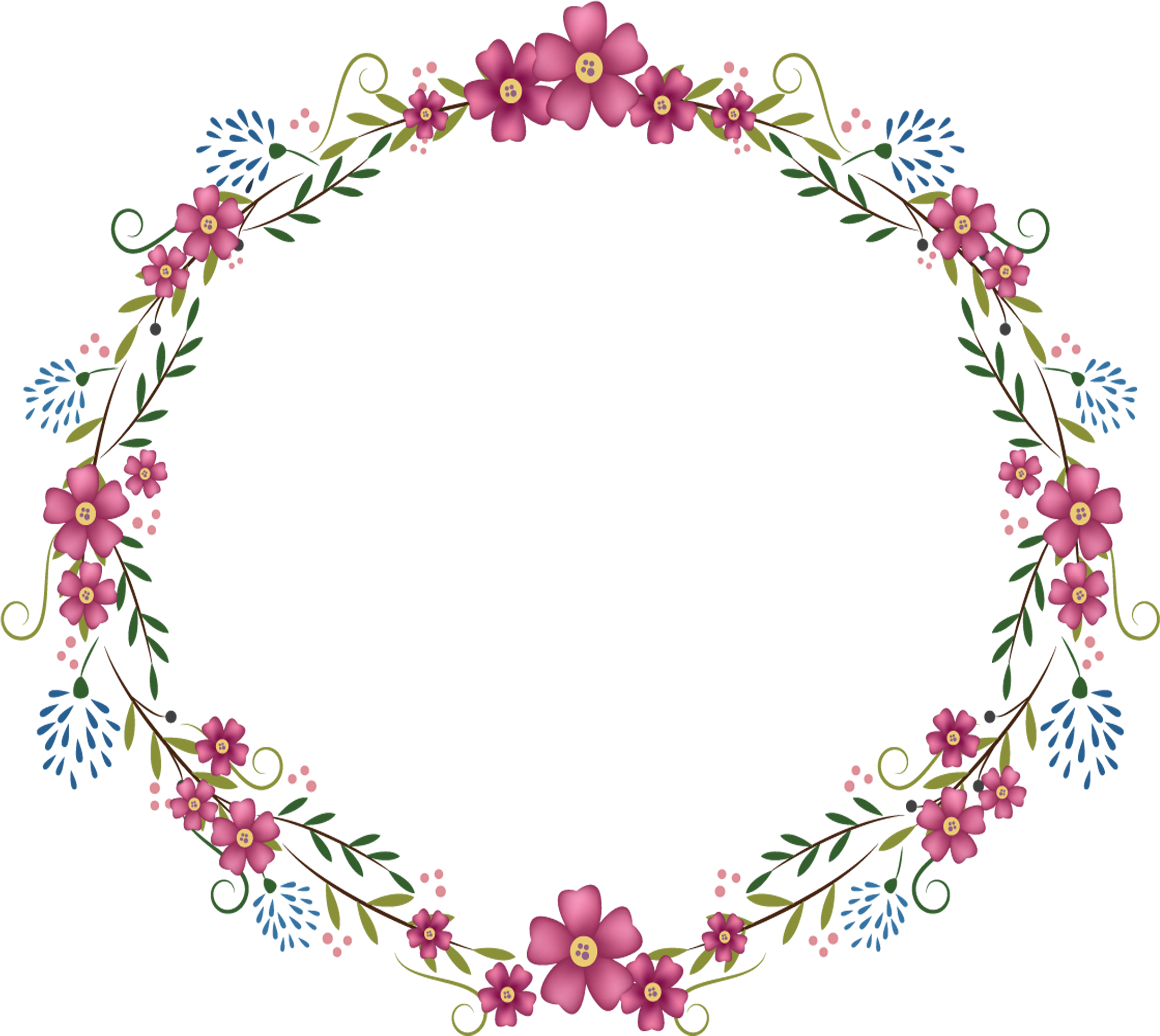 flower circle border