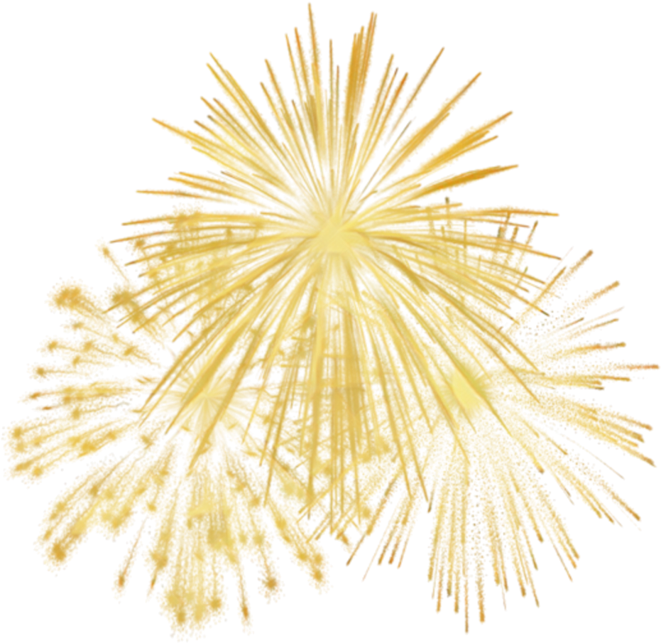 gold fireworks png