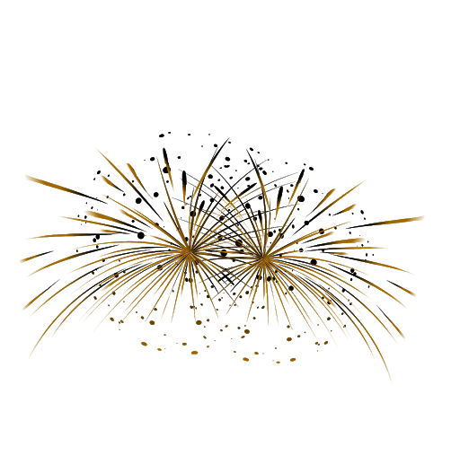 gold fireworks png