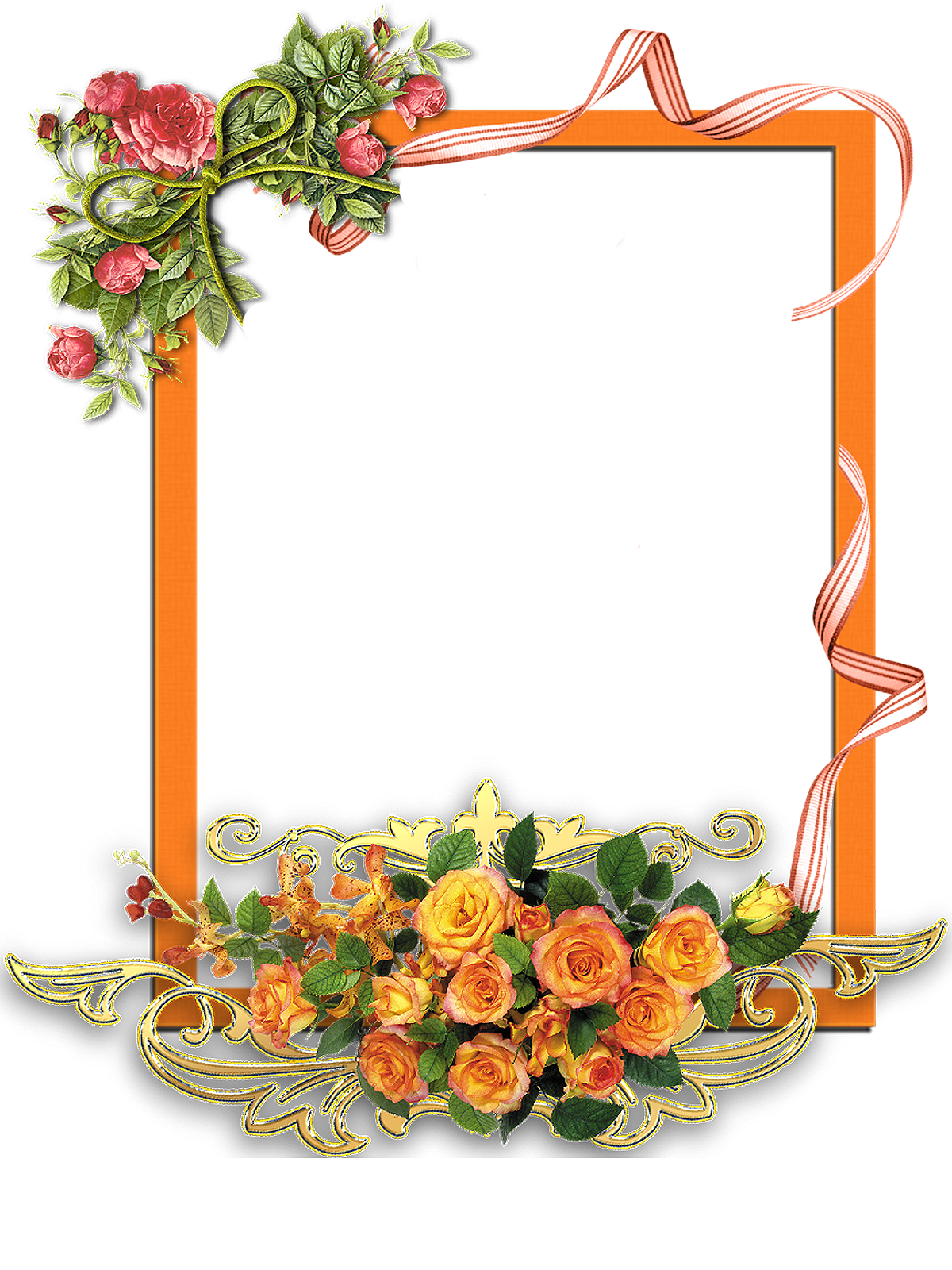 rose flower design border png