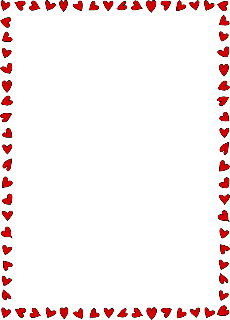 PNG Valentine's love letter border