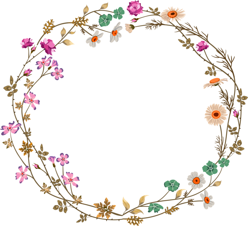 flower circle border