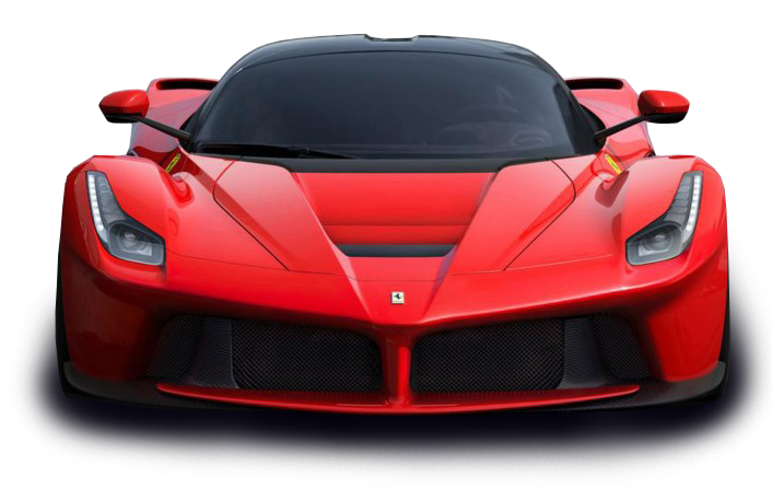 front of with red ferrari