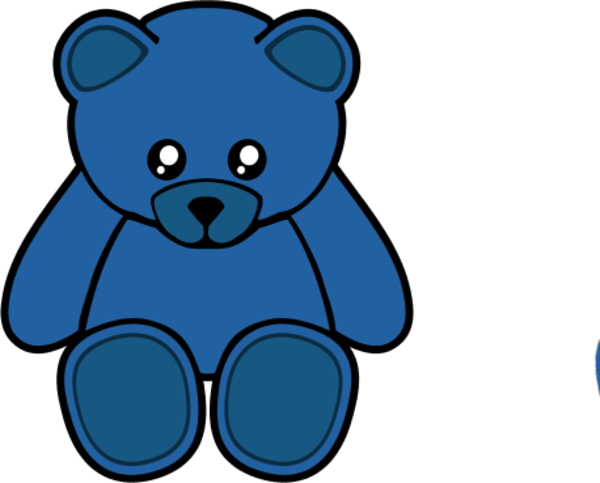 kid carrying teddy bear clipart