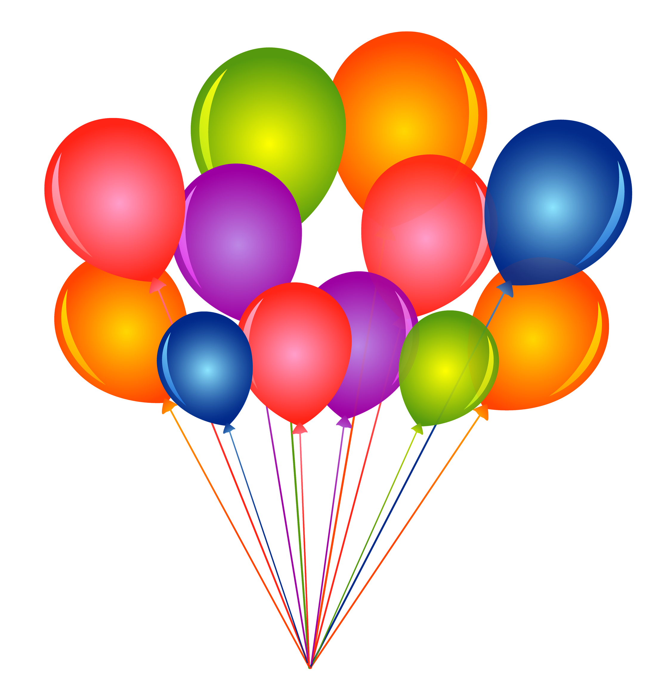 Download Of Balloons Colorful Bunch Free Download PNG HD HQ PNG Image |  FreePNGImg