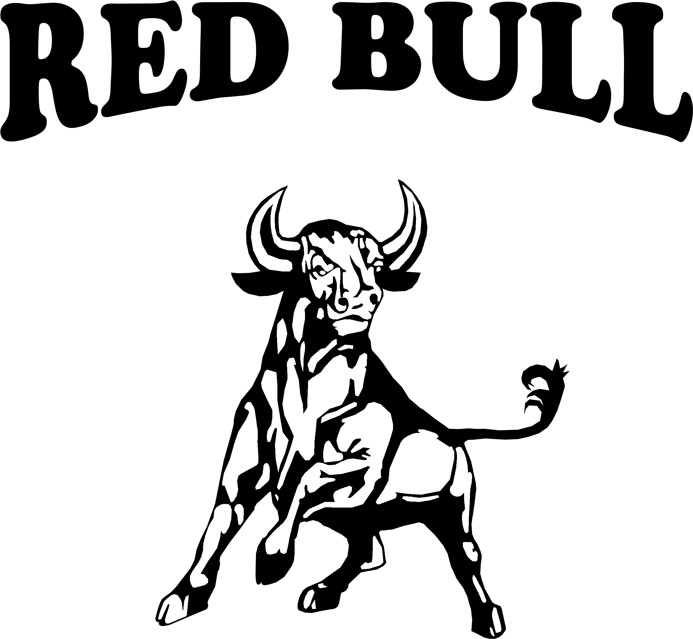 red bull logo black and white vector