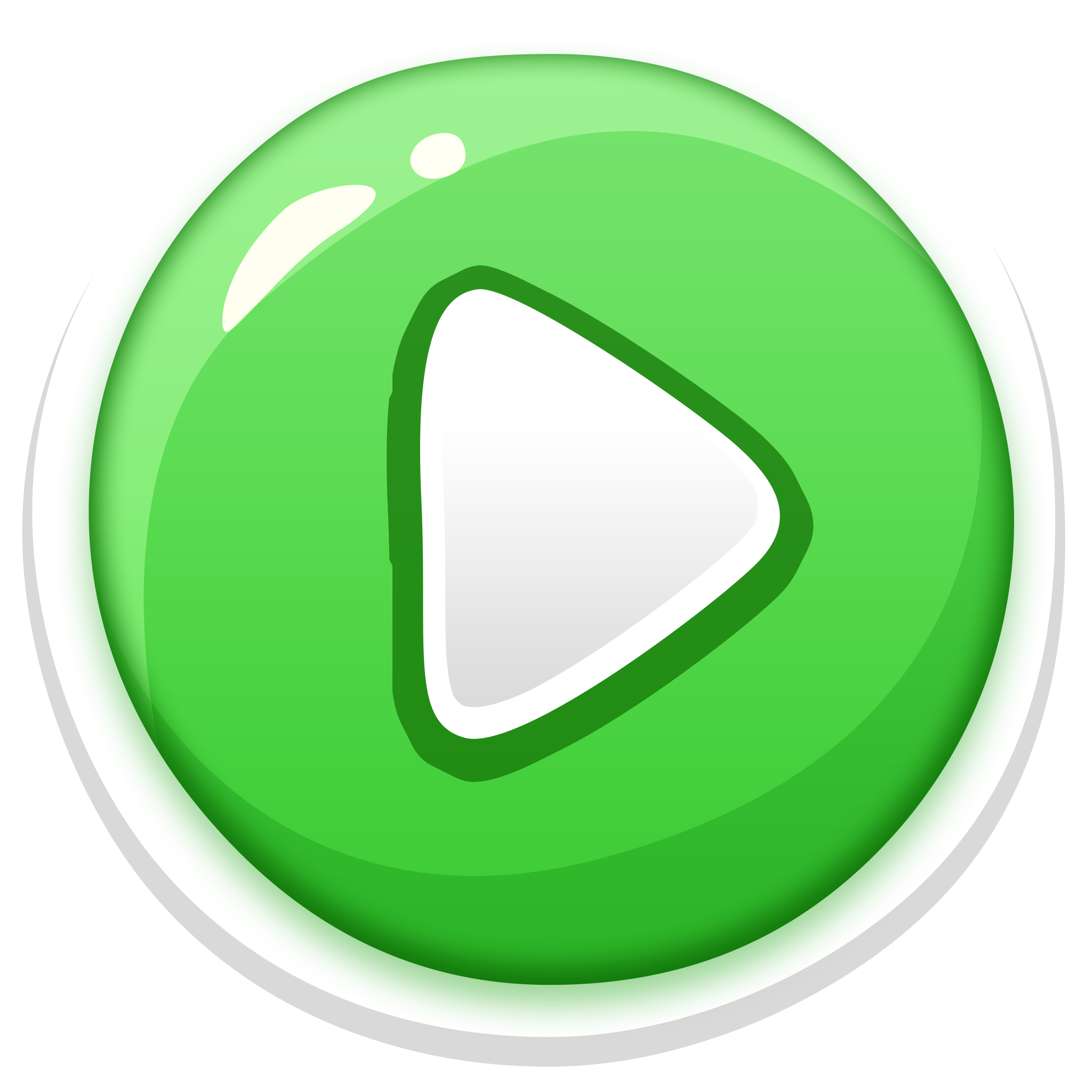 Green button transparent HD PNG free download