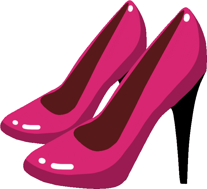 pink shoe clip art