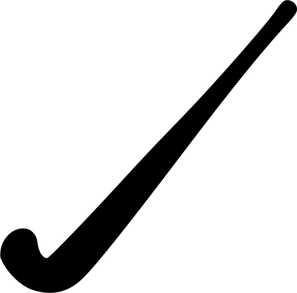 hockey stick clipart black and white