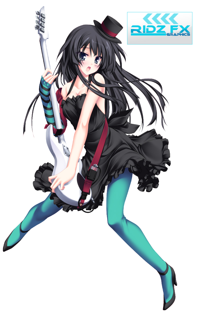 Anime Girl Black Hair Background PNG - PNG Play