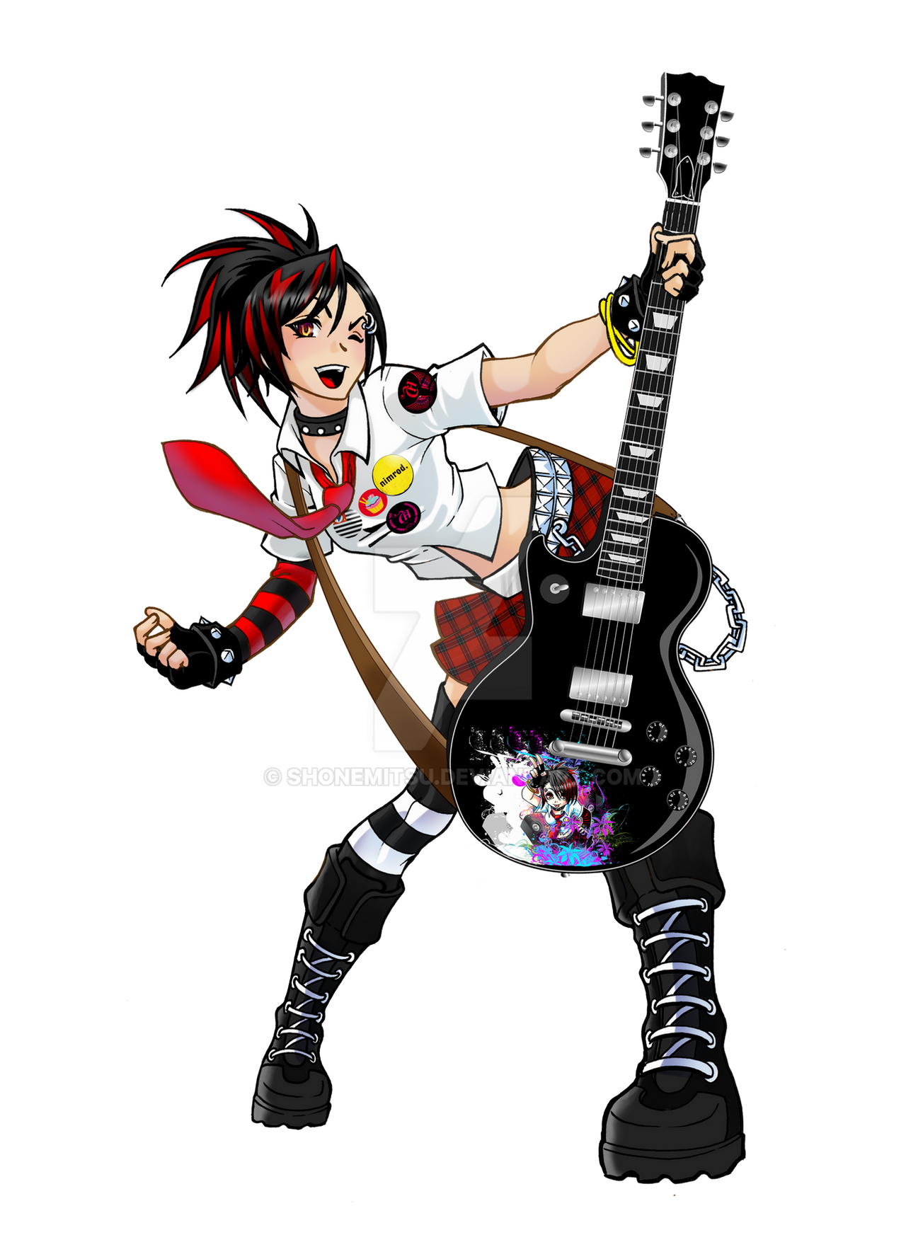 anime guitar girl icon