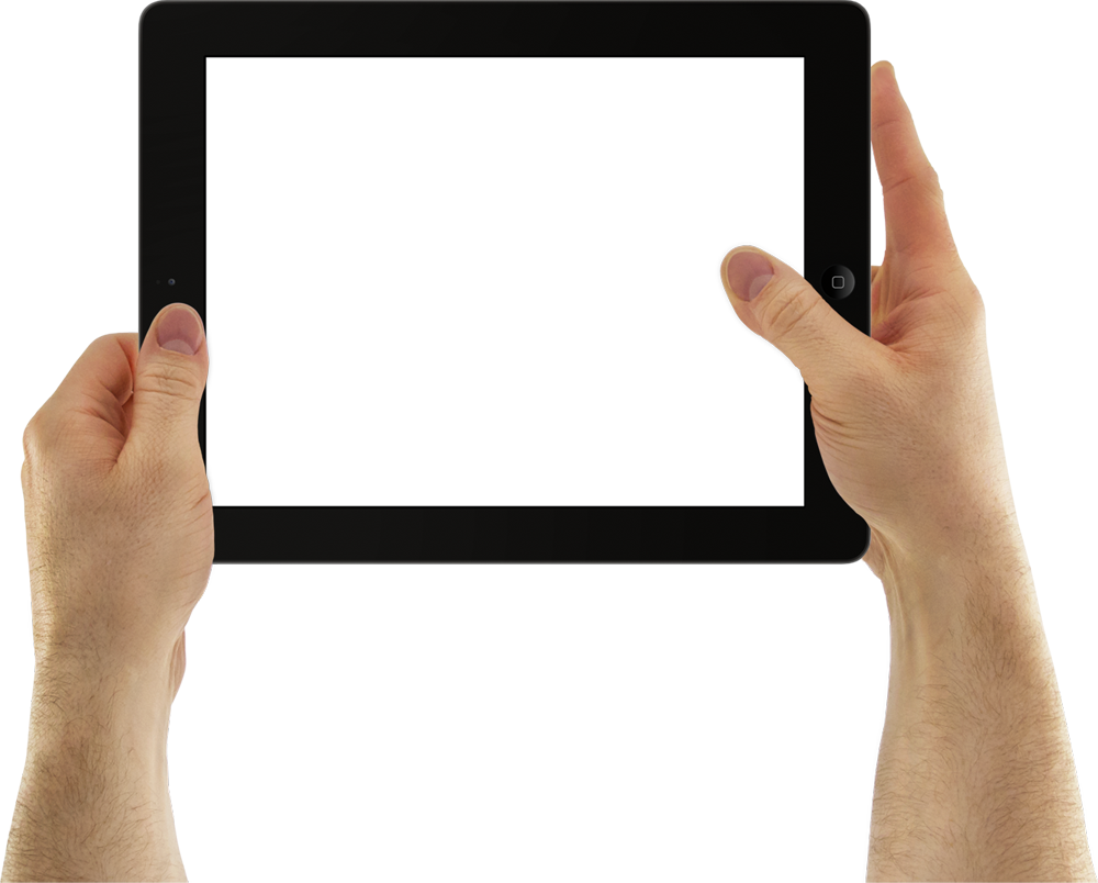 ipad in hand png