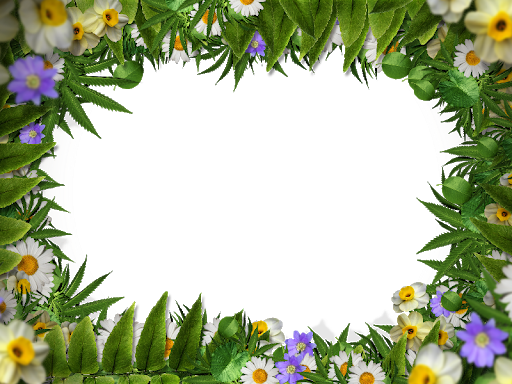 green flower border png