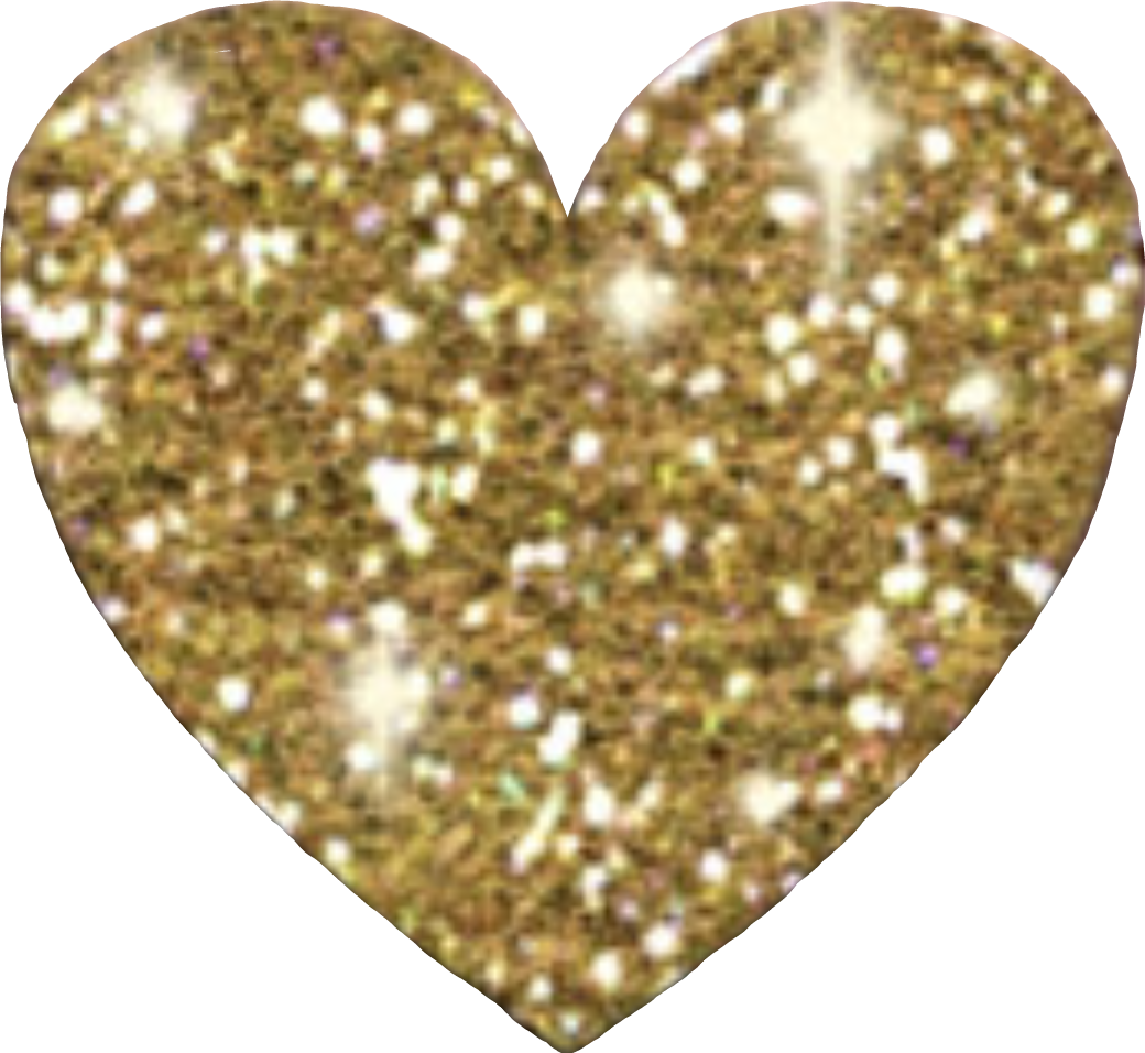 gold glitter heart clipart