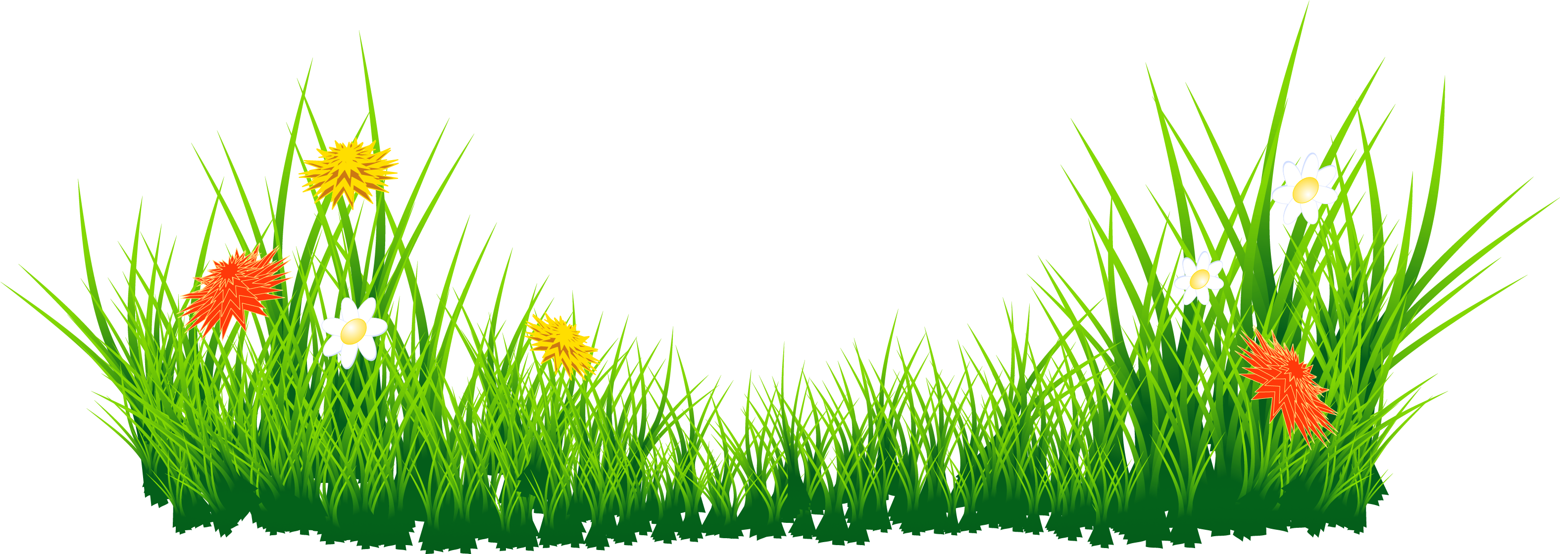 grass with flower clipart