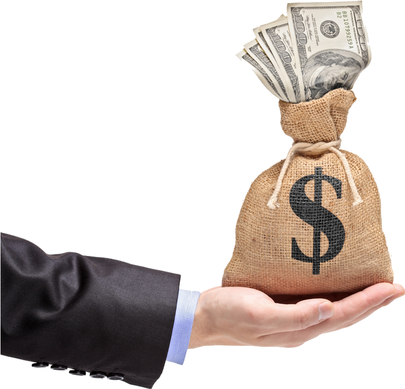 money in hand png