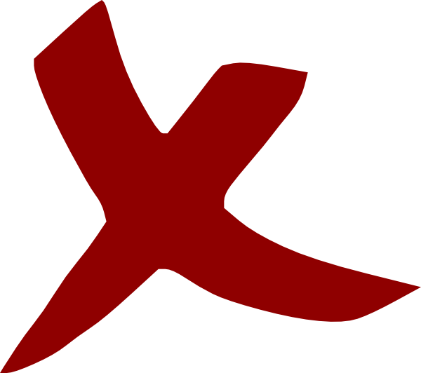 Red X Letter PNG Free Download - PNG All