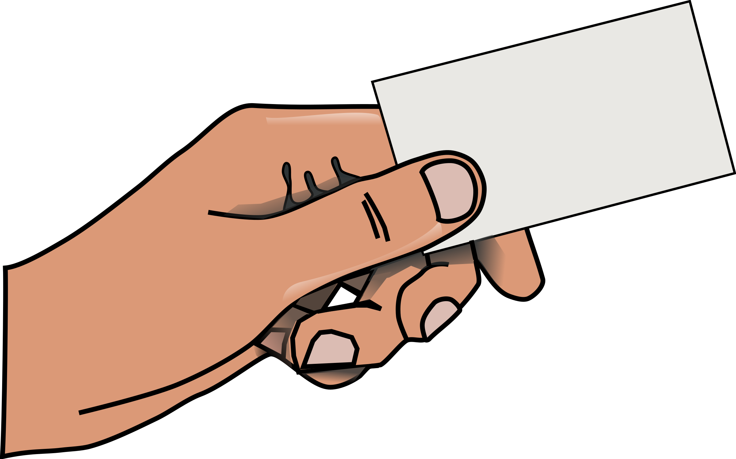 hand holding card png