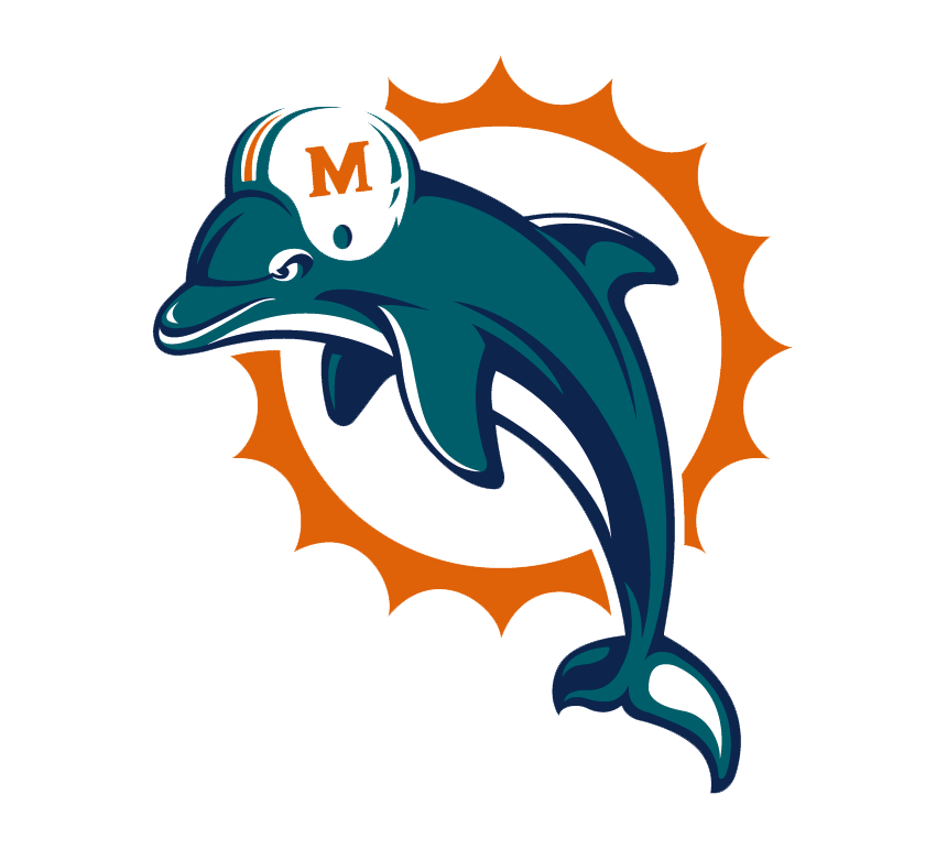 Miami Dolphins Logo In Orange Blue Design Background HD Miami Dolphins  Wallpapers, HD Wallpapers