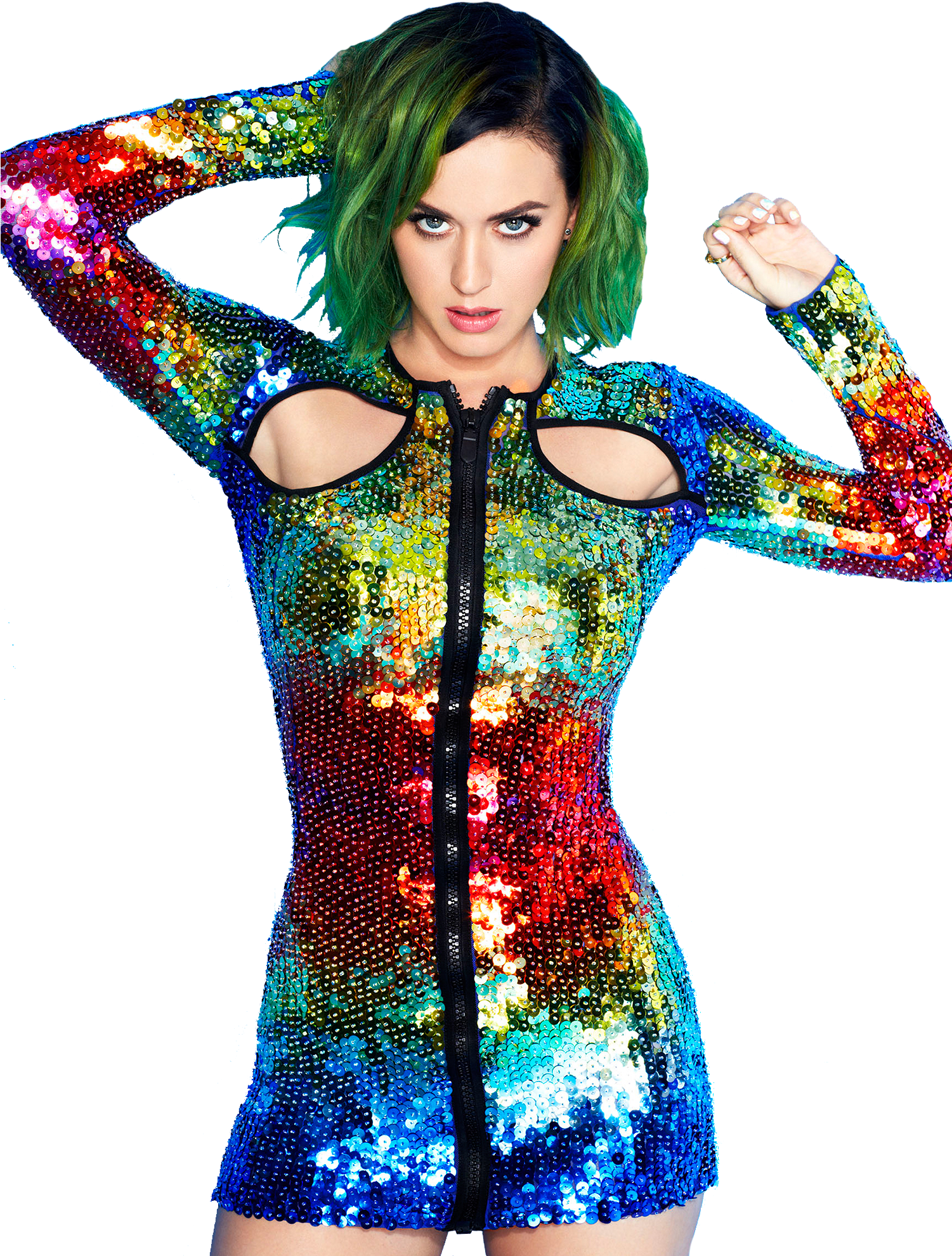 katy perry with rainbow hair