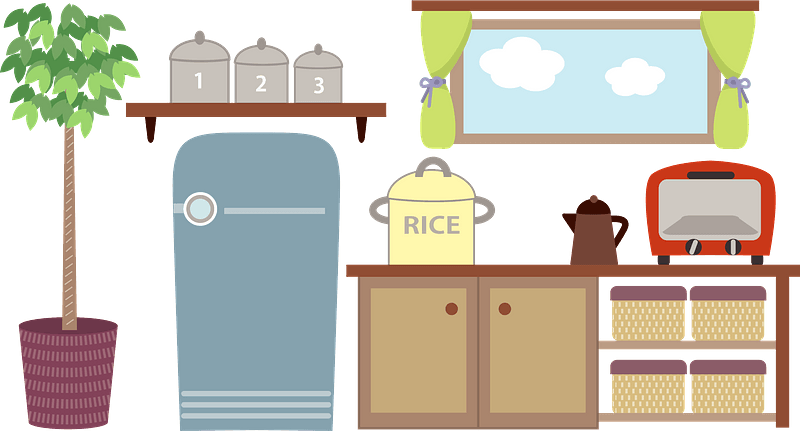 Kitchen Room Clipart   800x431