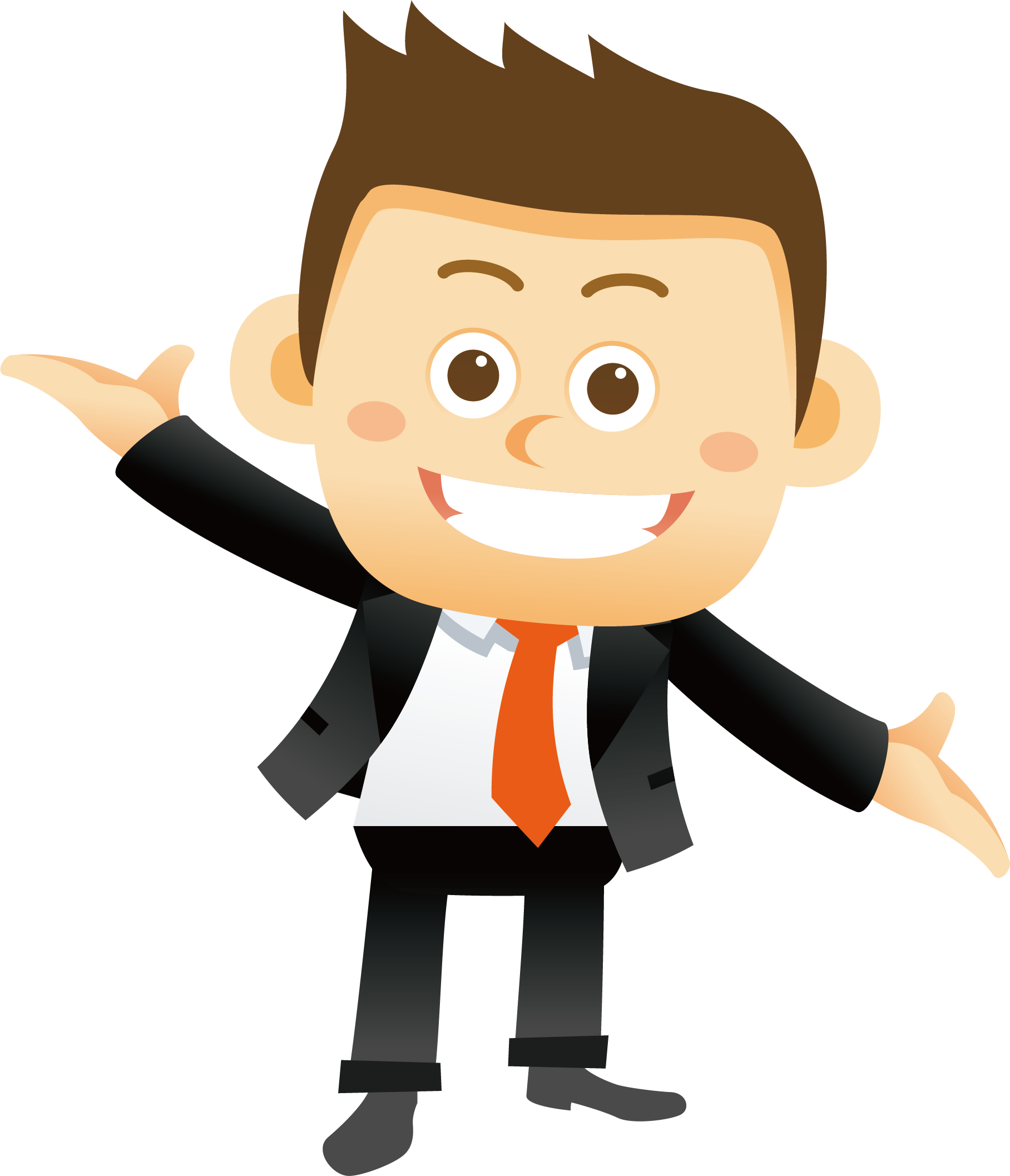 happy businessman cartoon