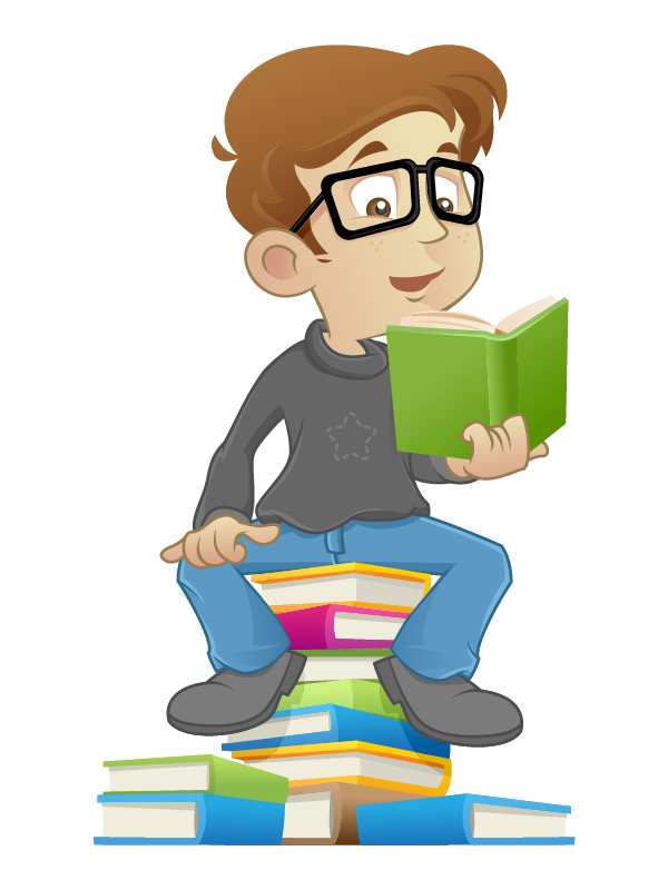 children reading book clipart